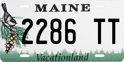 ME license plate 2286TT