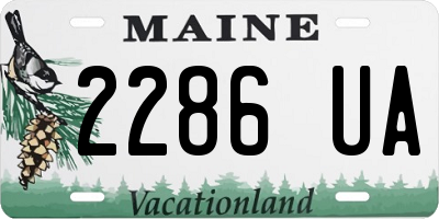 ME license plate 2286UA