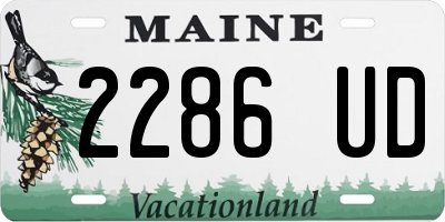 ME license plate 2286UD