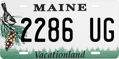 ME license plate 2286UG