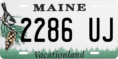 ME license plate 2286UJ