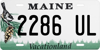 ME license plate 2286UL