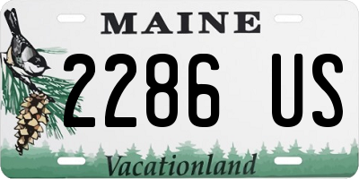 ME license plate 2286US