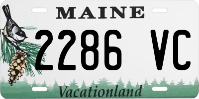 ME license plate 2286VC
