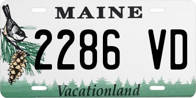 ME license plate 2286VD
