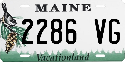 ME license plate 2286VG