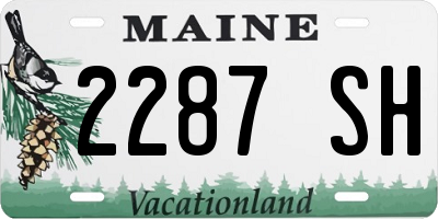 ME license plate 2287SH