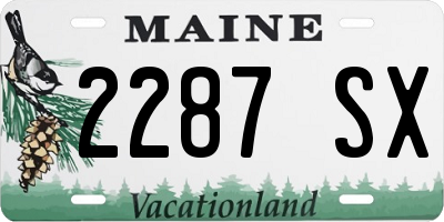 ME license plate 2287SX