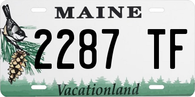 ME license plate 2287TF