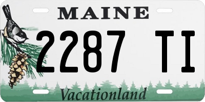 ME license plate 2287TI