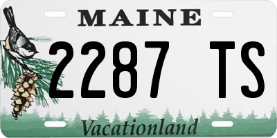 ME license plate 2287TS