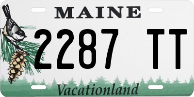 ME license plate 2287TT