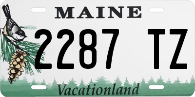 ME license plate 2287TZ