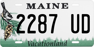 ME license plate 2287UD
