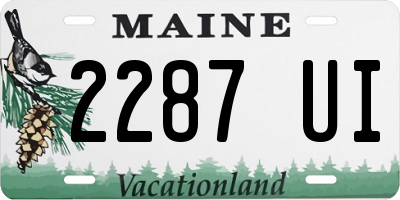 ME license plate 2287UI