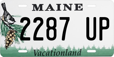 ME license plate 2287UP