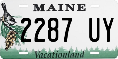 ME license plate 2287UY