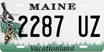 ME license plate 2287UZ