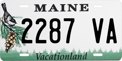 ME license plate 2287VA