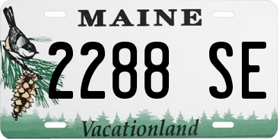 ME license plate 2288SE