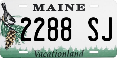 ME license plate 2288SJ