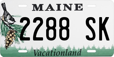 ME license plate 2288SK