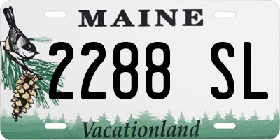 ME license plate 2288SL