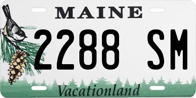 ME license plate 2288SM