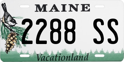 ME license plate 2288SS