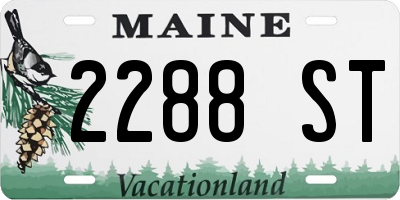 ME license plate 2288ST