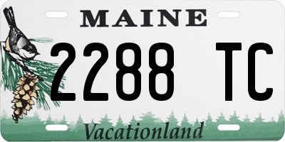 ME license plate 2288TC