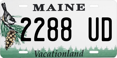 ME license plate 2288UD