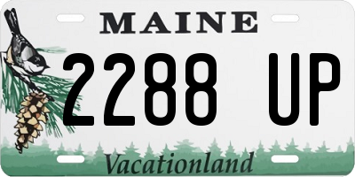 ME license plate 2288UP