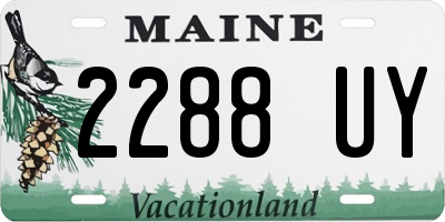 ME license plate 2288UY