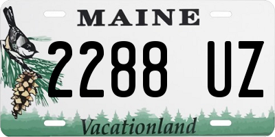 ME license plate 2288UZ