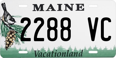 ME license plate 2288VC