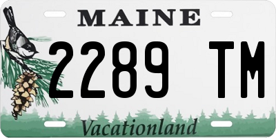 ME license plate 2289TM