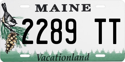 ME license plate 2289TT