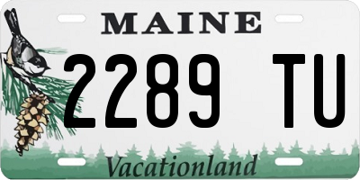 ME license plate 2289TU