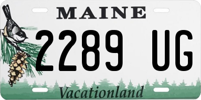 ME license plate 2289UG