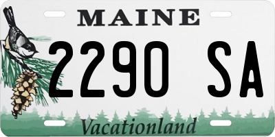 ME license plate 2290SA