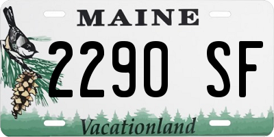 ME license plate 2290SF