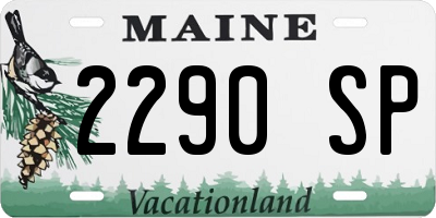 ME license plate 2290SP