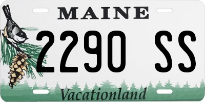 ME license plate 2290SS