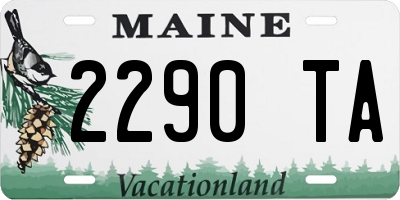 ME license plate 2290TA
