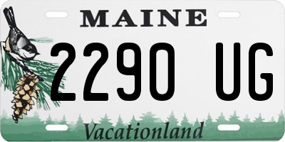 ME license plate 2290UG