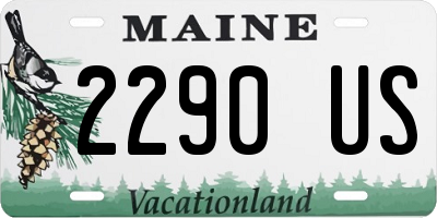 ME license plate 2290US