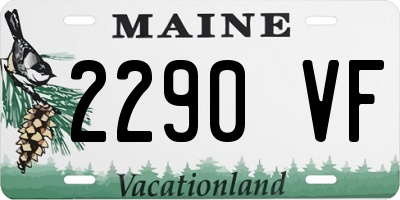 ME license plate 2290VF