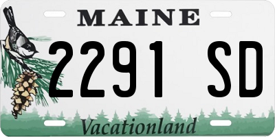 ME license plate 2291SD