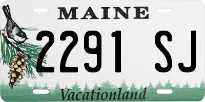 ME license plate 2291SJ